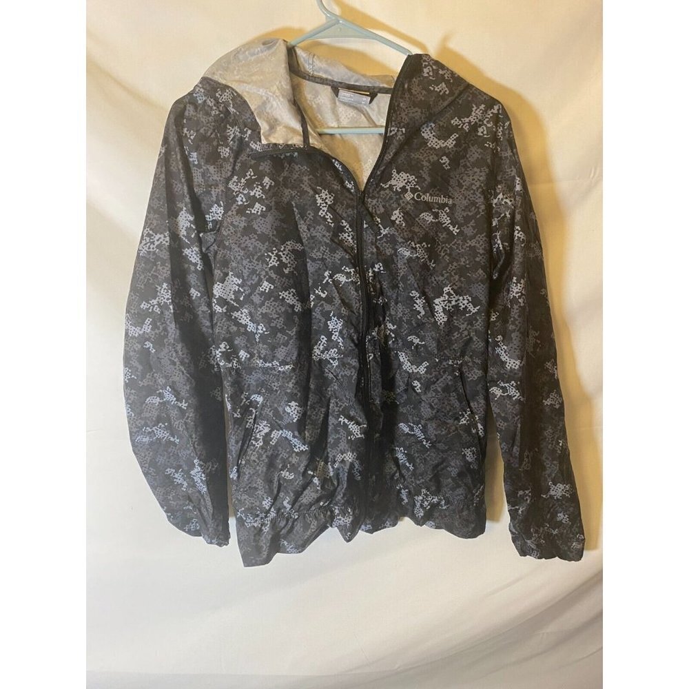 Columbia  Womens Track Jacket‎ Windbreaker Gray Size xs extra small Sporty Gym